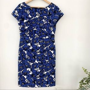 Talbots fitted midi dress with cap sleeves